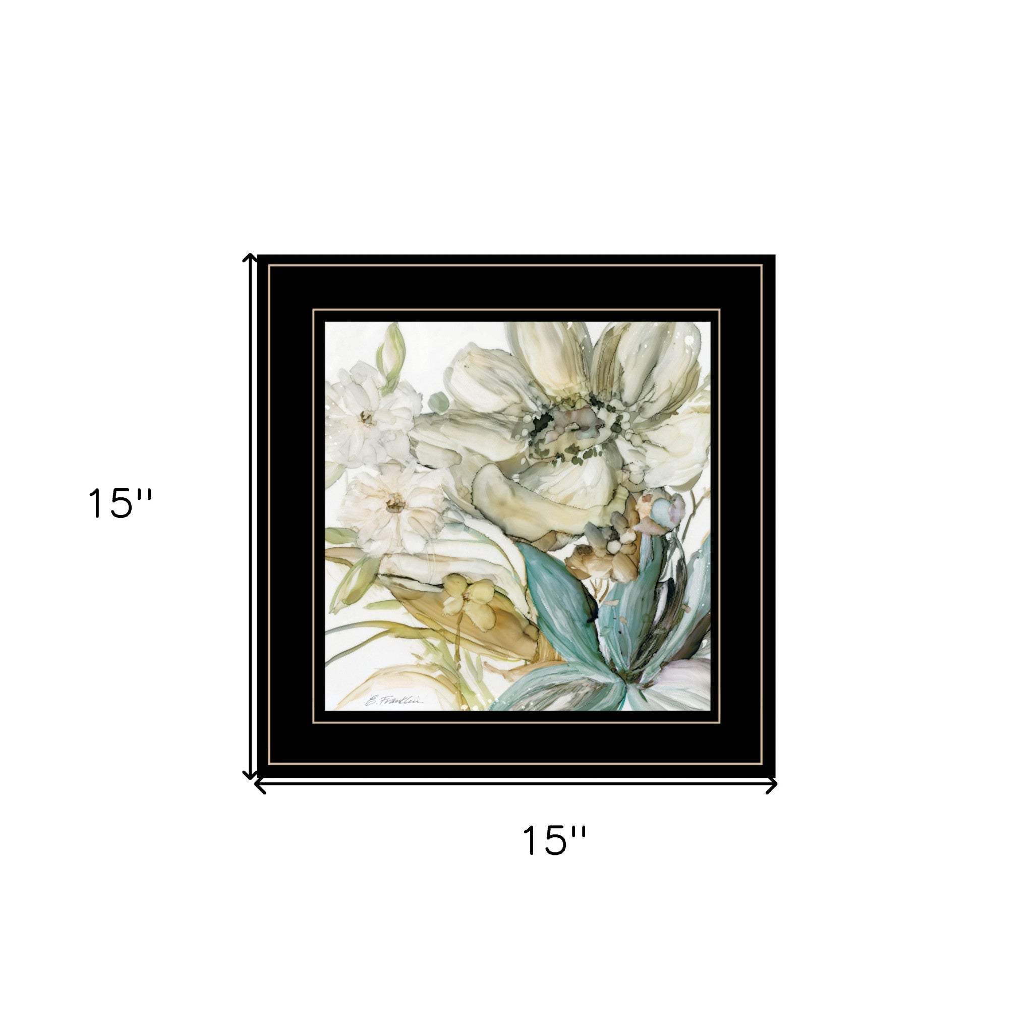 Sea glass Garden II 3 Black Framed Print Wall Art - Homeroots - Flyclothing LLC