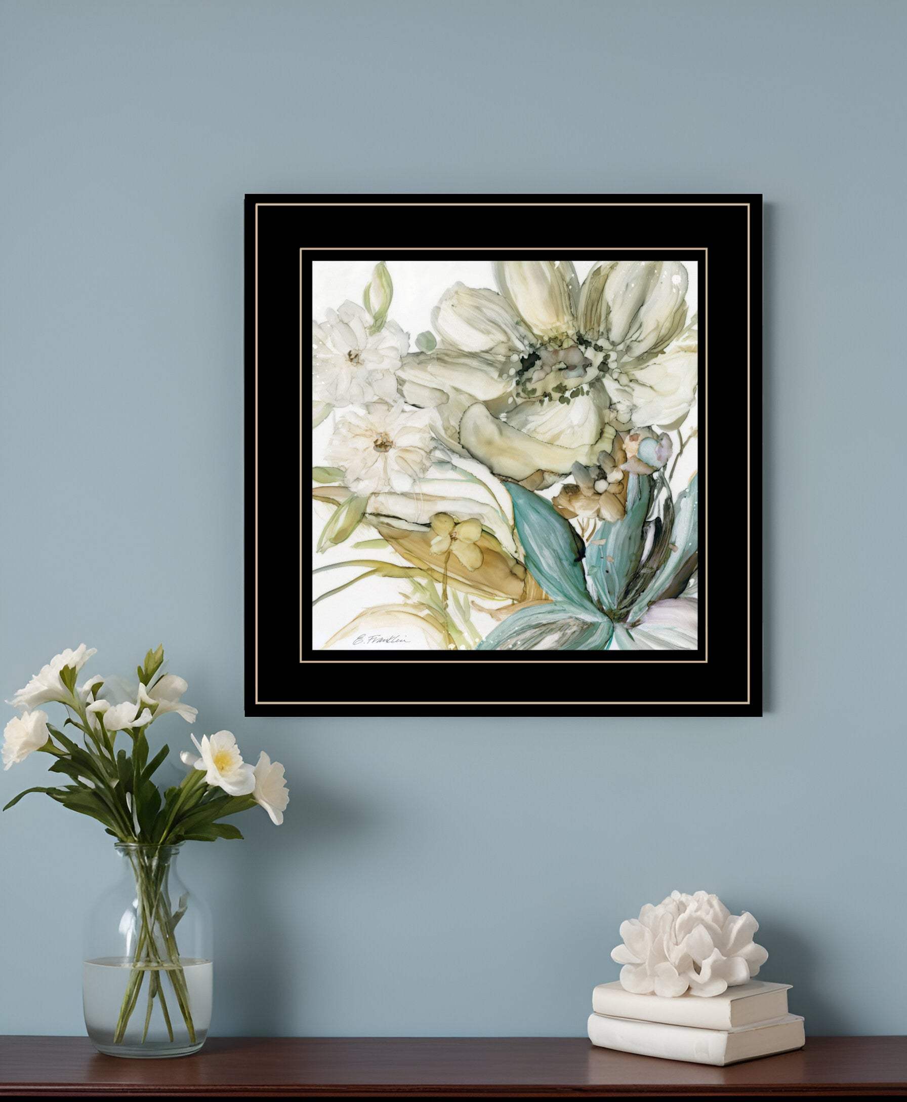 Sea glass Garden II 3 Black Framed Print Wall Art - Homeroots - Flyclothing LLC