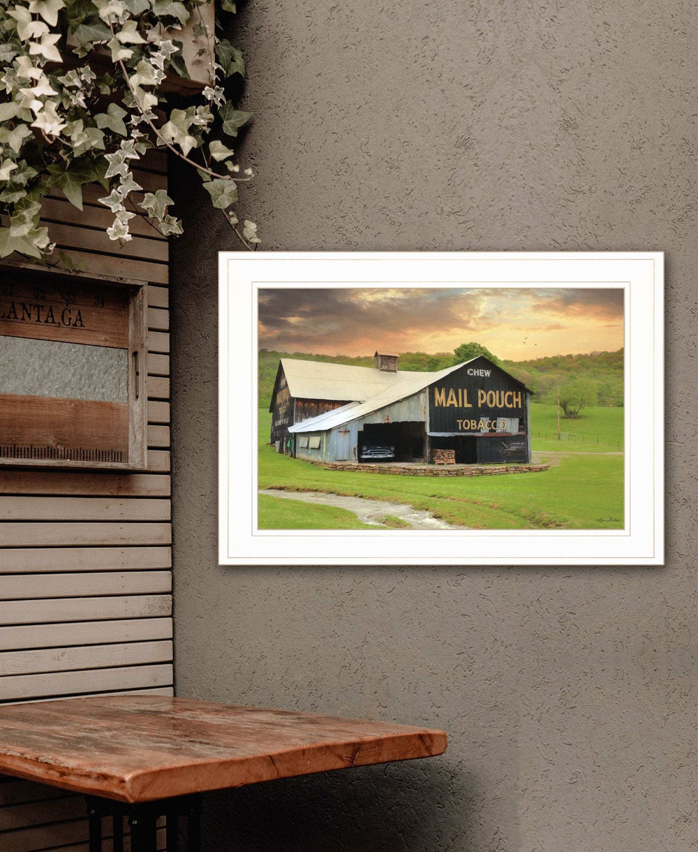Mail Pouch Barn 4 White Framed Print Wall Art - Homeroots - Flyclothing LLC