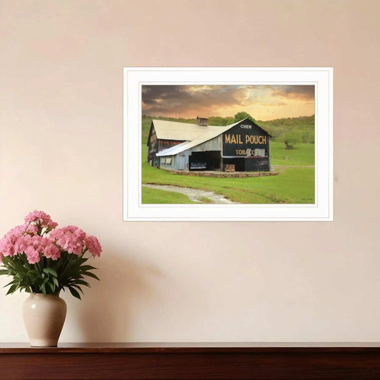 Mail Pouch Barn 4 White Framed Print Wall Art - Homeroots - Flyclothing LLC