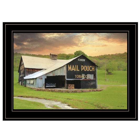 Mail Pouch Barn 5 Black Framed Print Wall Art - Homeroots