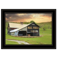 Mail Pouch Barn 5 Black Framed Print Wall Art - Homeroots