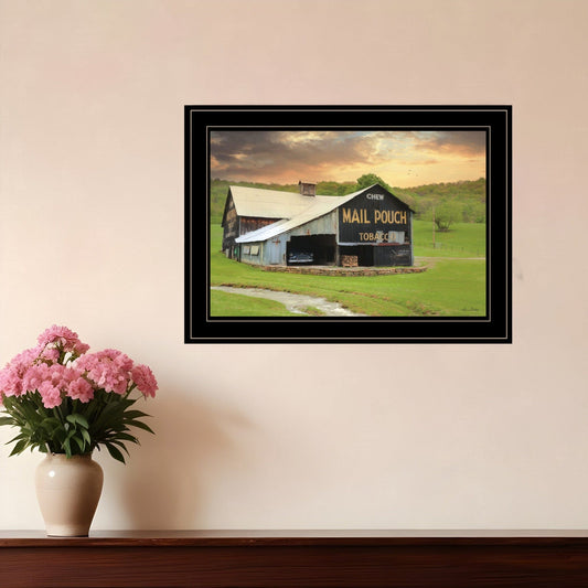 Mail Pouch Barn 5 Black Framed Print Wall Art - Homeroots