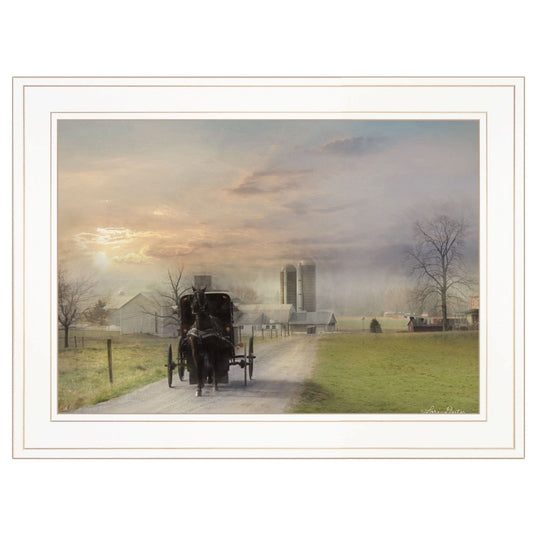 Morning Exercise 2 White Framed Print Wall Art - Homeroots