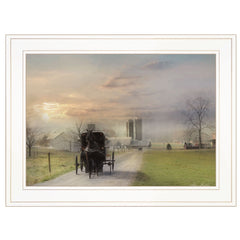 Morning Exercise 2 White Framed Print Wall Art - Homeroots