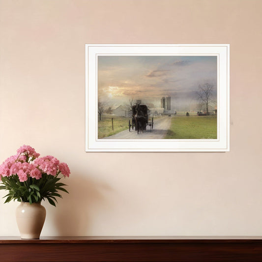 Morning Exercise 2 White Framed Print Wall Art - Homeroots