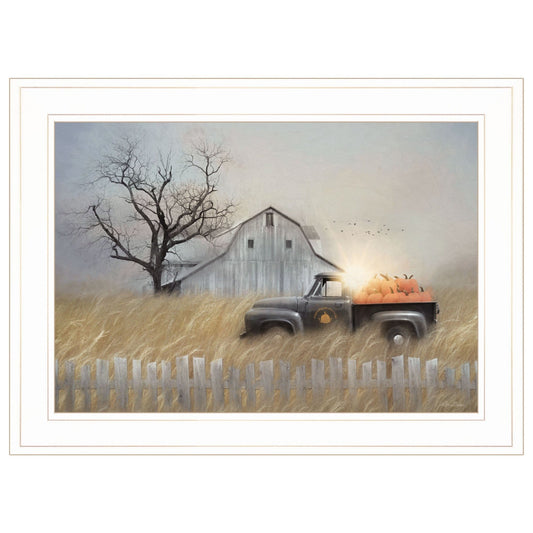 Fall Pumpkin Harvest 2 White Framed Print Kitchen Wall Art - Homeroots