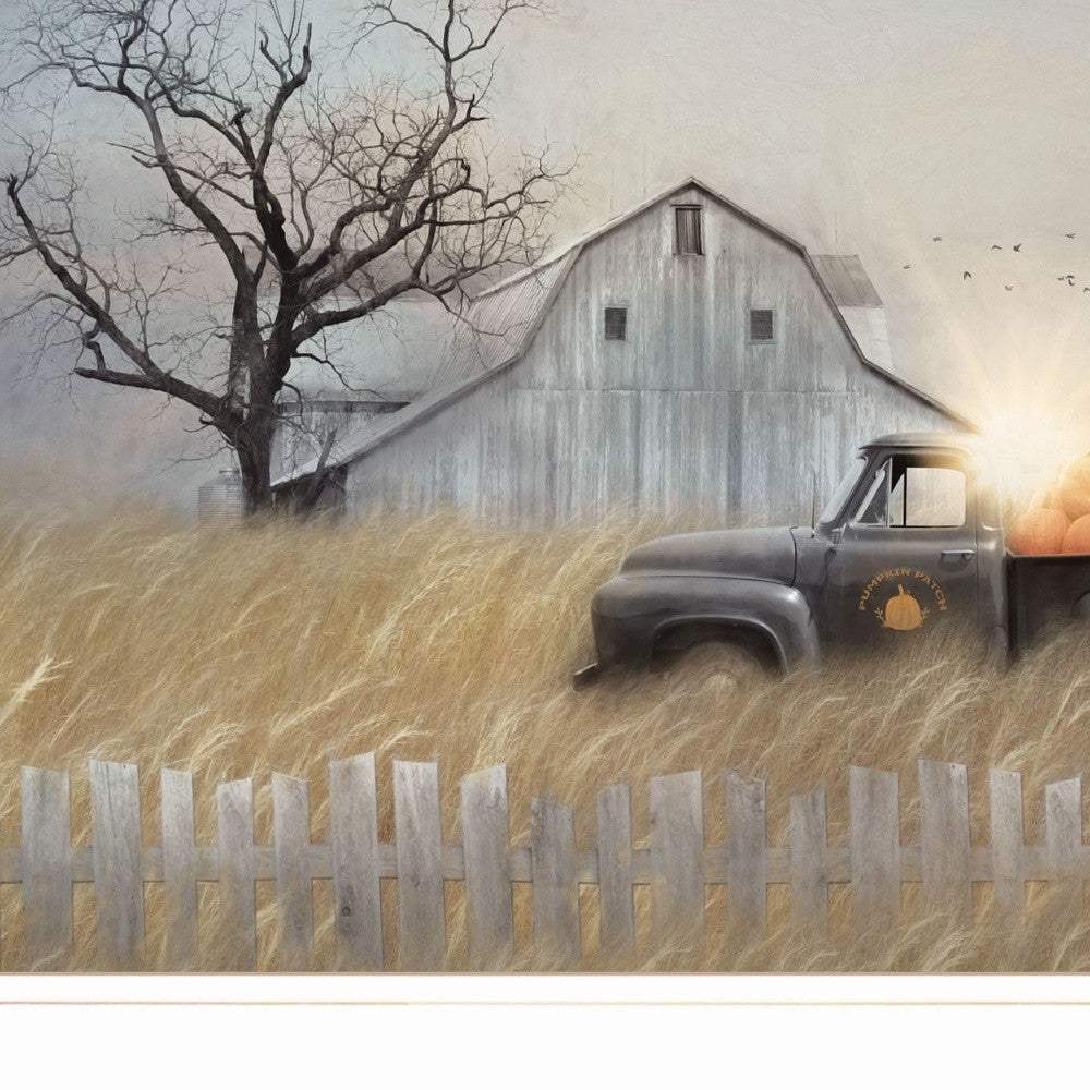 Fall Pumpkin Harvest 2 White Framed Print Kitchen Wall Art - Homeroots - Flyclothing LLC