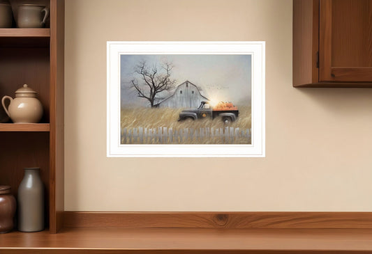 Fall Pumpkin Harvest 2 White Framed Print Kitchen Wall Art - Homeroots