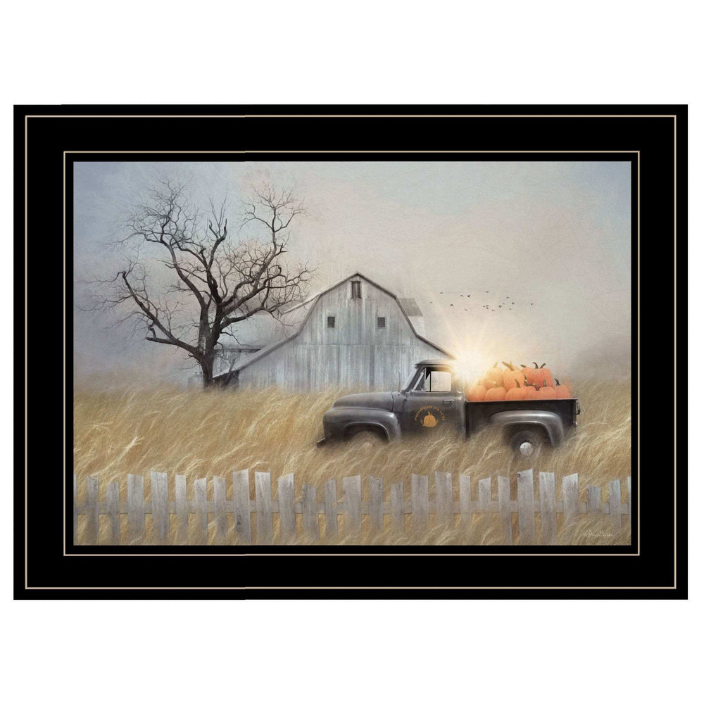 Fall Pumpkin Harvest 3 Black Framed Print Kitchen Wall Art - Homeroots - Flyclothing LLC