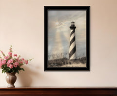 Cape Hatteras Lighthouse 3 Black Framed Print Wall Art - Homeroots
