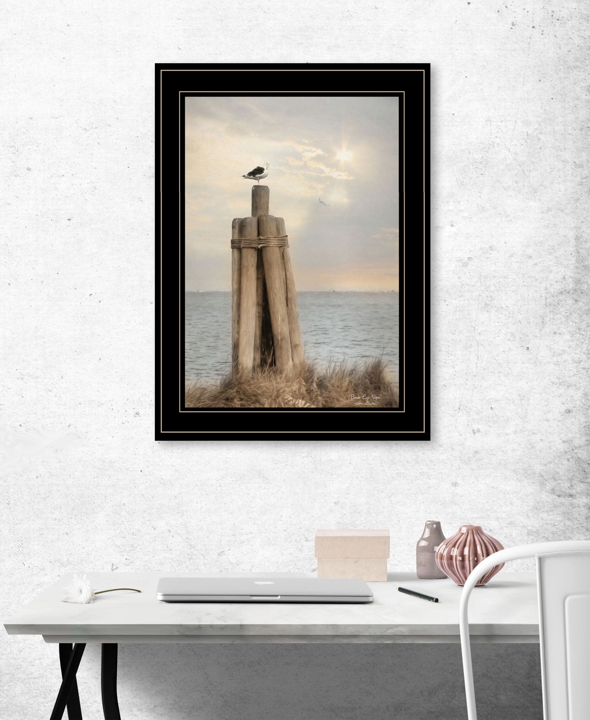 Birds Eye View 3 Black Framed Print Wall Art - Homeroots