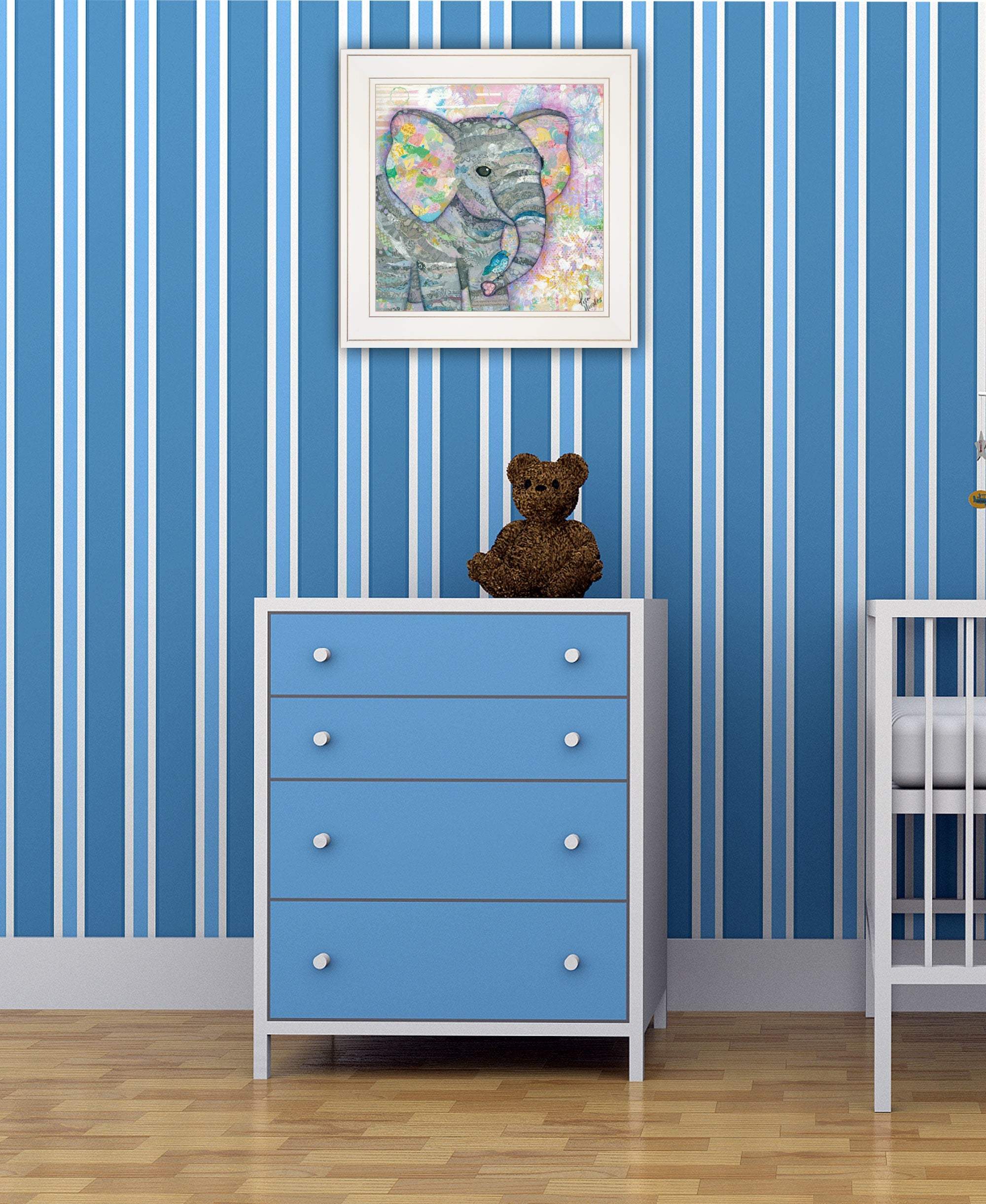 Elephant I 2 White Framed Print Wall Art - Homeroots - Flyclothing LLC