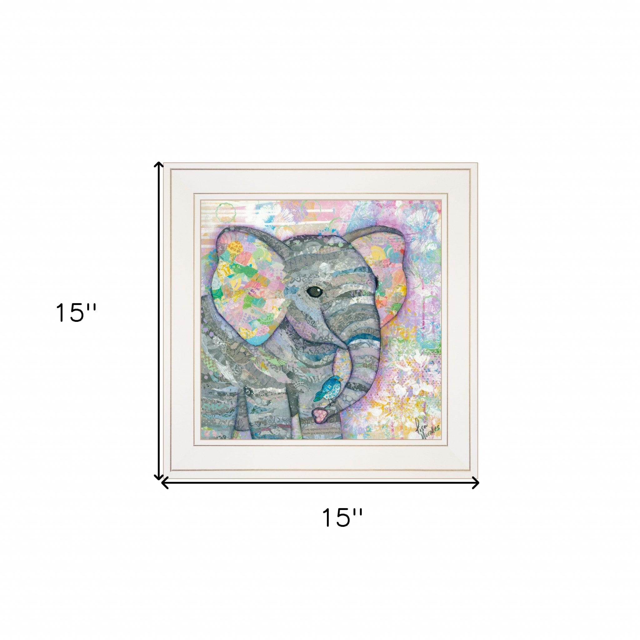 Elephant I 2 White Framed Print Wall Art - Homeroots