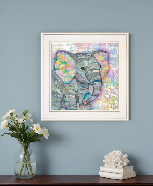 Elephant I 2 White Framed Print Wall Art - Homeroots