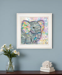 Elephant I 2 White Framed Print Wall Art - Homeroots
