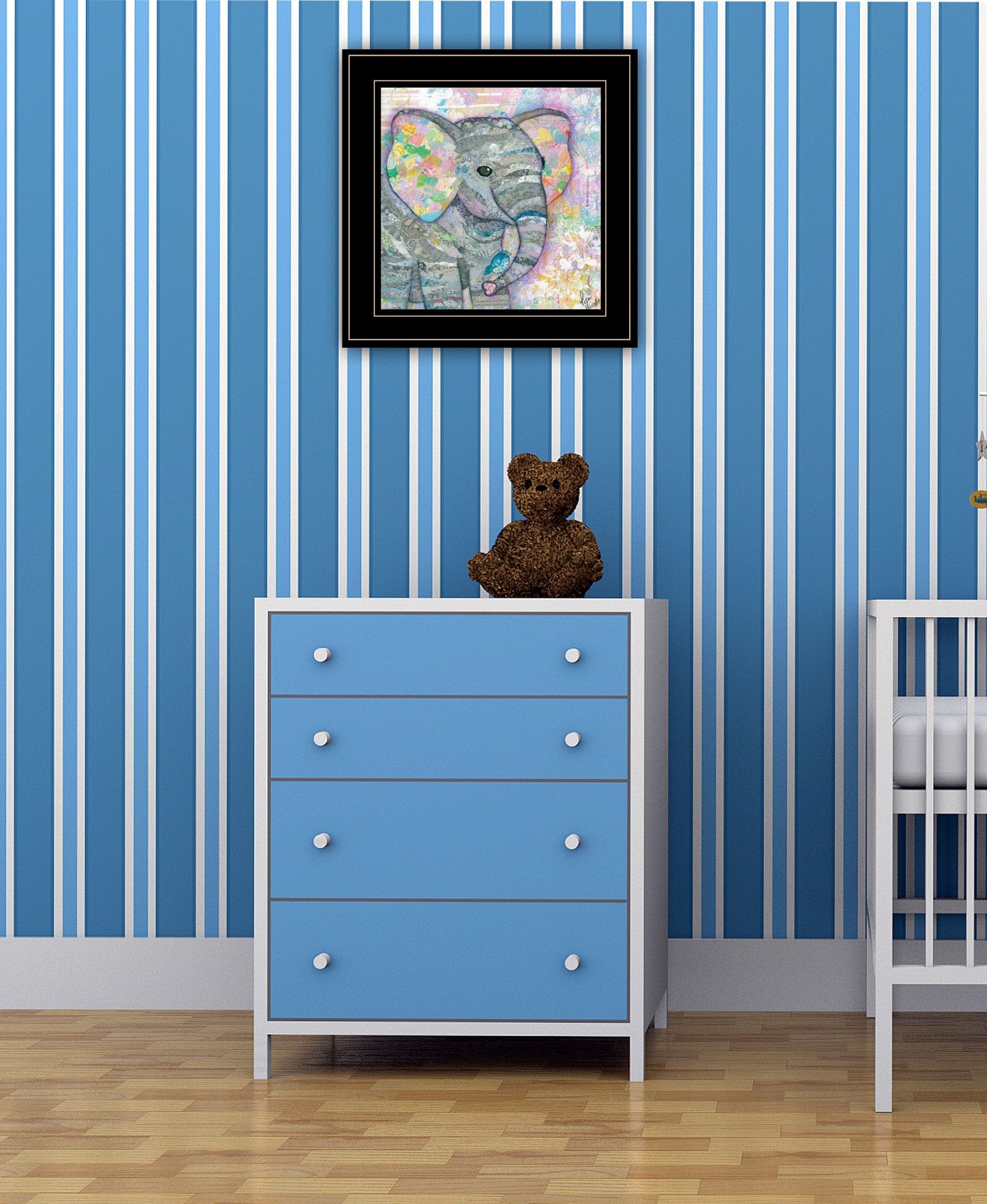 Elephant I 3 Black Framed Print Wall Art - Homeroots