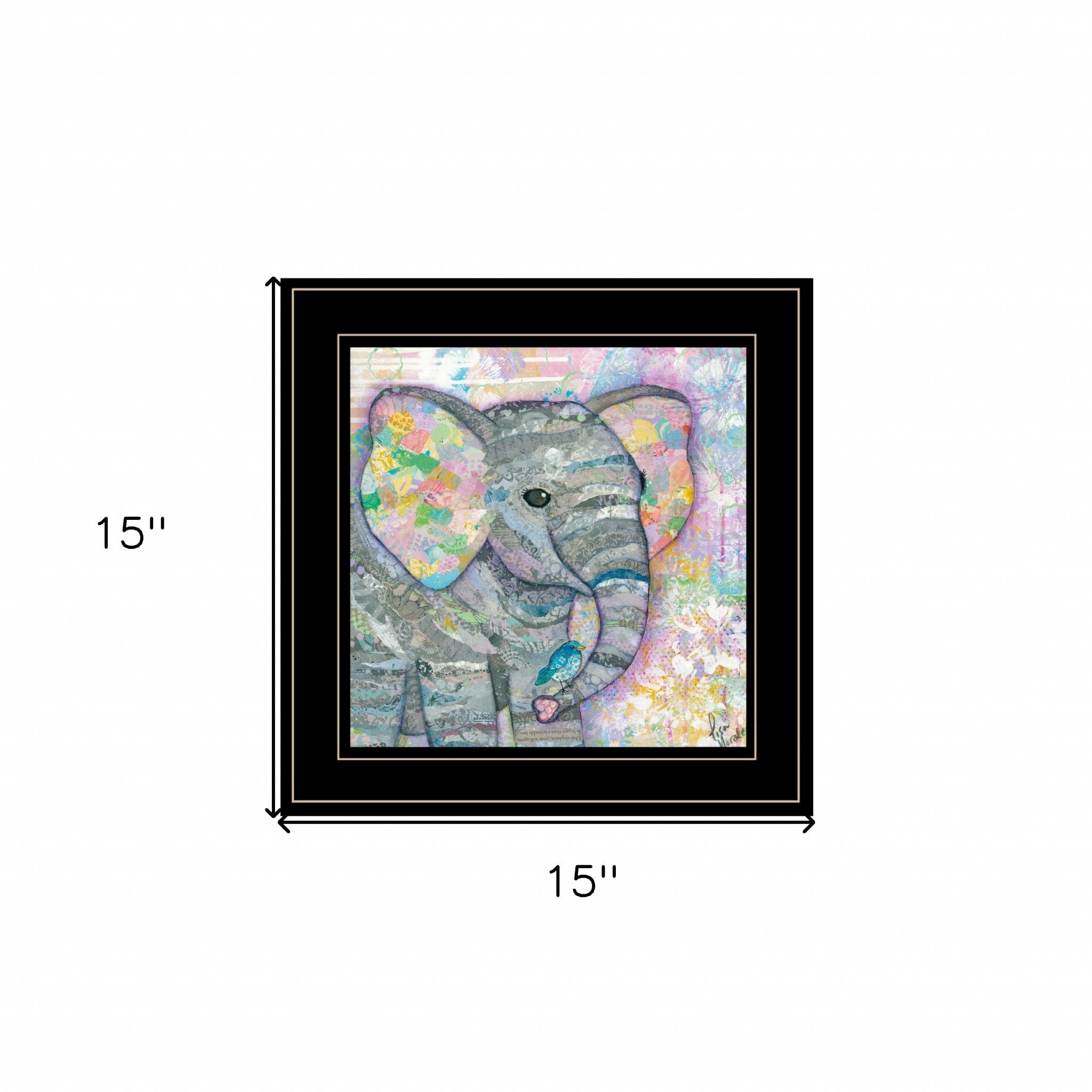 Elephant I 3 Black Framed Print Wall Art - Homeroots