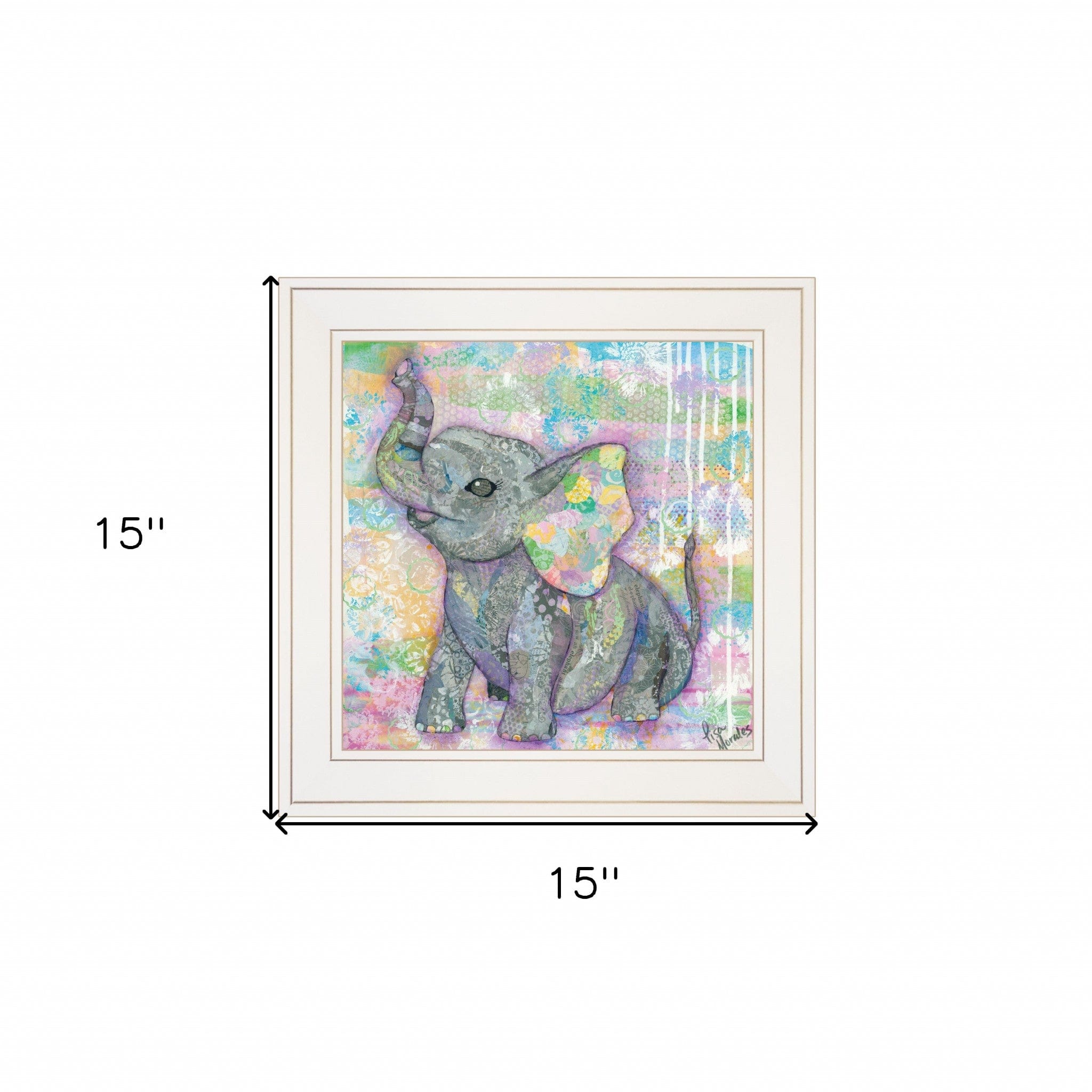 Elephant II 2 White Framed Print Wall Art - Homeroots