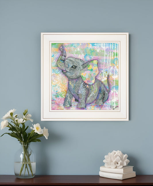 Elephant II 2 White Framed Print Wall Art - Homeroots