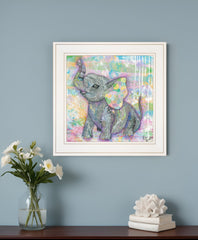 Elephant II 2 White Framed Print Wall Art - Homeroots