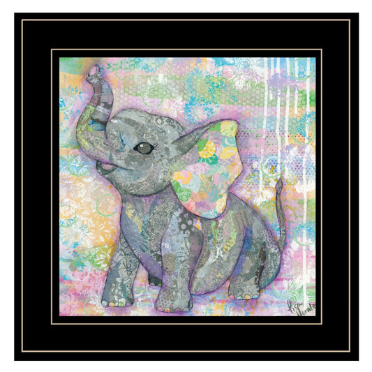 Elephant II 3 Black Framed Print Wall Art - Homeroots