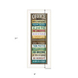 Office Rules 1 White Framed Print Wall Art - Homeroots - Flyclothing LLC