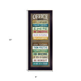 Office Rules 4 Black Framed Print Wall Art - Homeroots - Flyclothing LLC