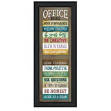 Office Rules 5 Black Framed Print Wall Art - Homeroots - Flyclothing LLC
