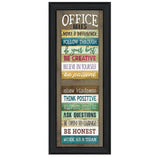 Office Rules 5 Black Framed Print Wall Art - Homeroots