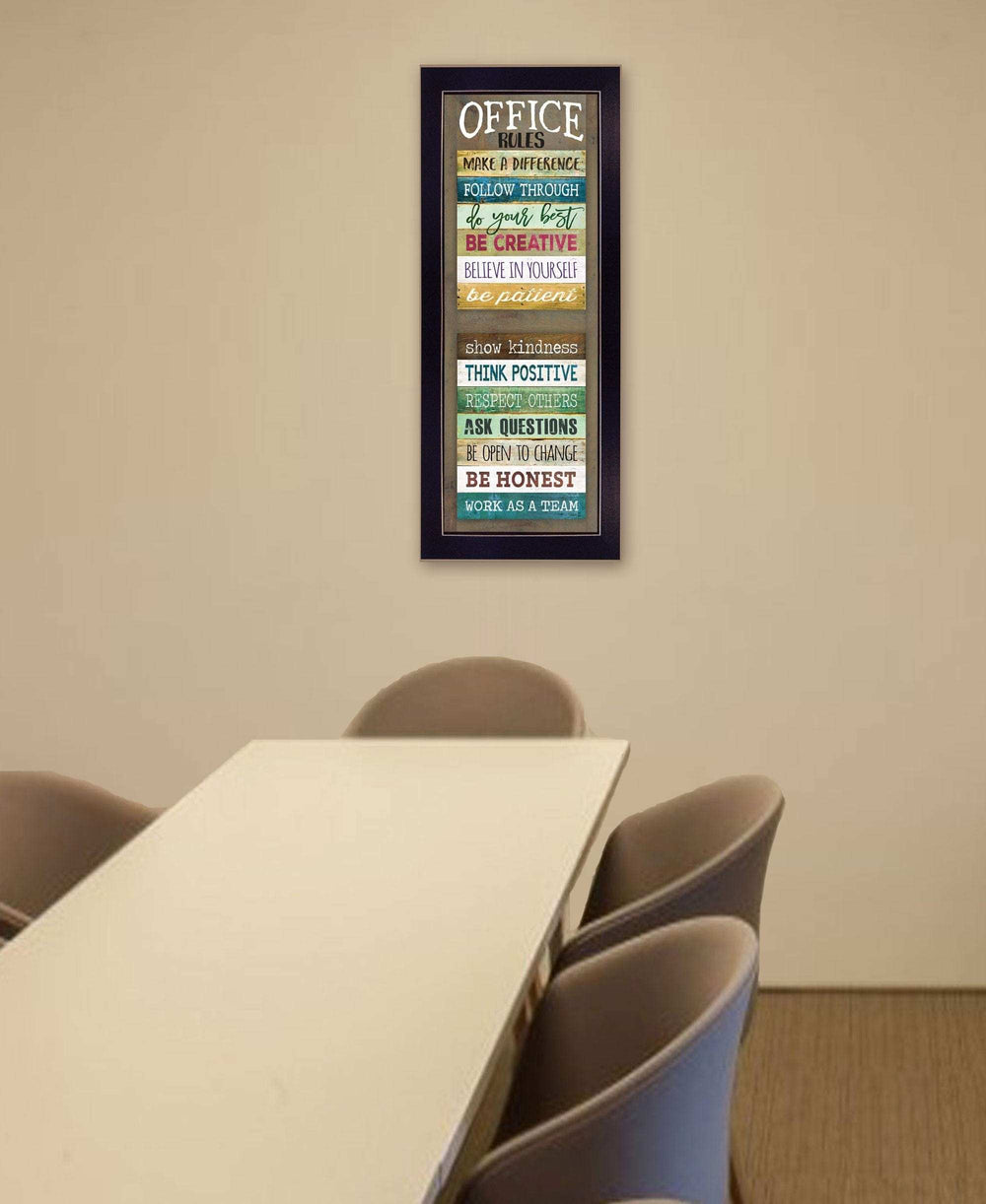 Office Rules 6 Black Framed Print Wall Art - Homeroots - Flyclothing LLC