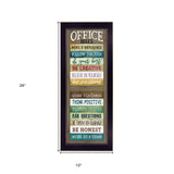 Office Rules 6 Black Framed Print Wall Art - Homeroots - Flyclothing LLC