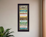 Office Rules 6 Black Framed Print Wall Art - Homeroots