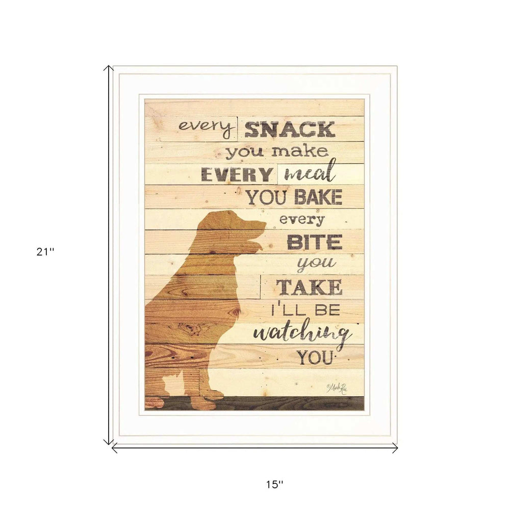 Every Snack You Make 1 White Framed Print Wall Art - Homeroots - Flyclothing LLC