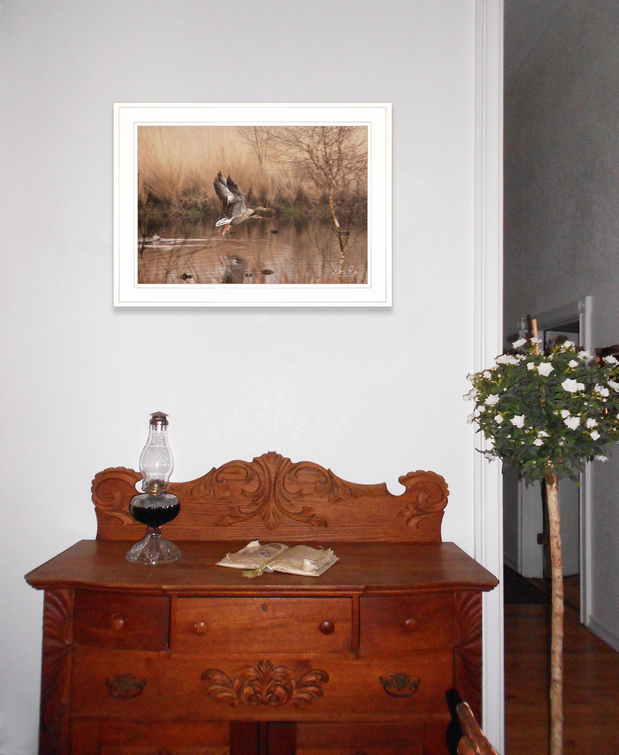 Fly Away 4 White Framed Print Wall Art - Homeroots