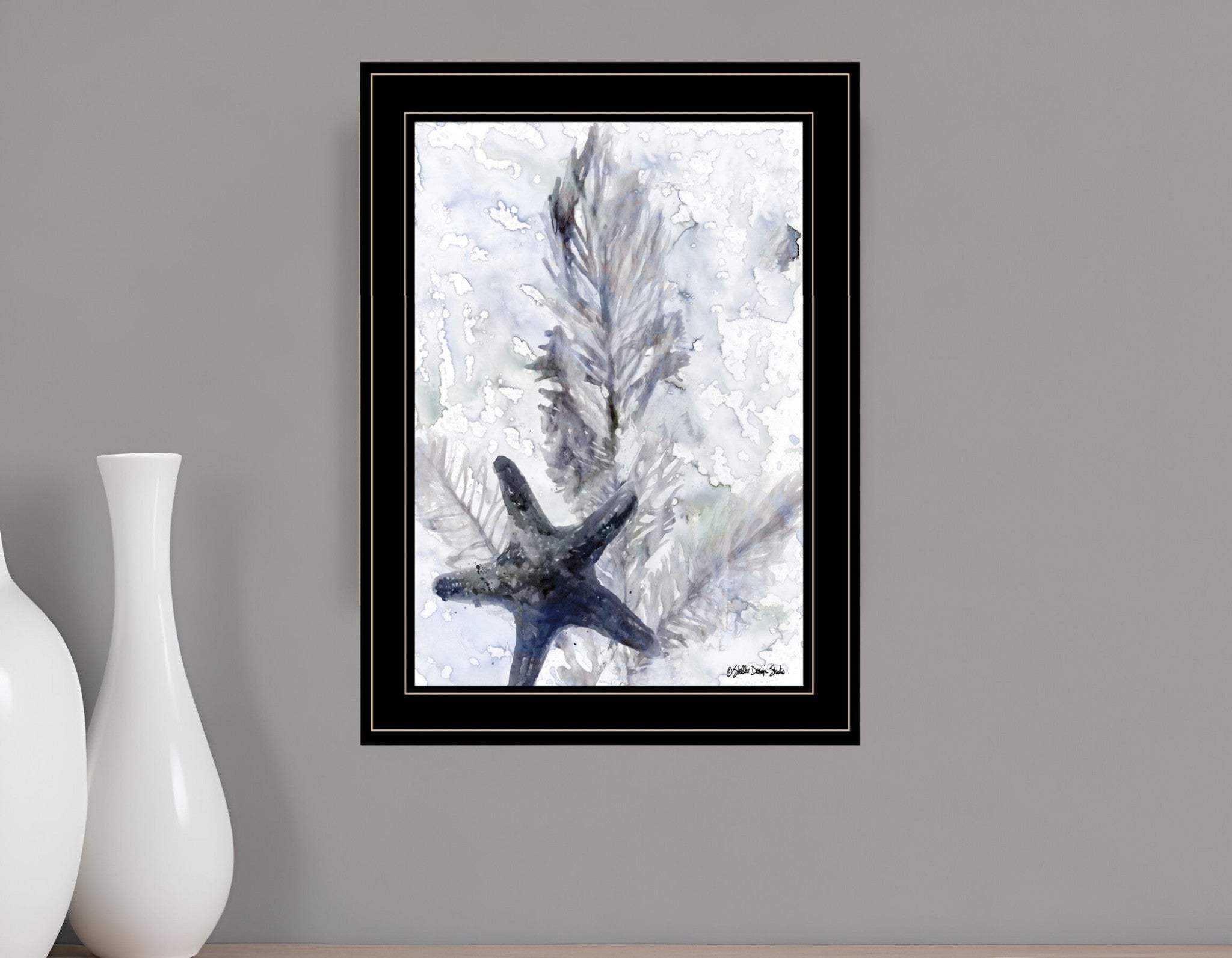 Ocean Collection 4 Black Framed Print Wall Art - Homeroots - Flyclothing LLC