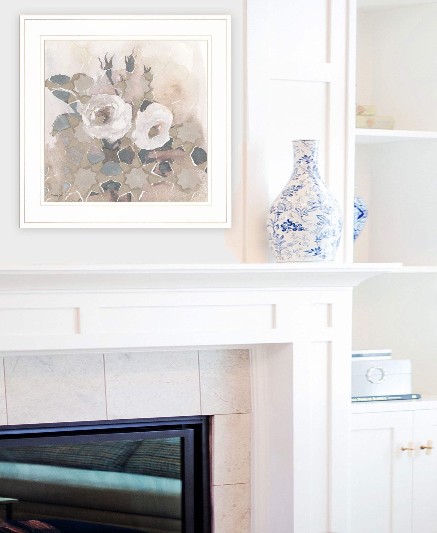 Transitional Blooms I 2 White Framed Print Wall Art - Homeroots - Flyclothing LLC