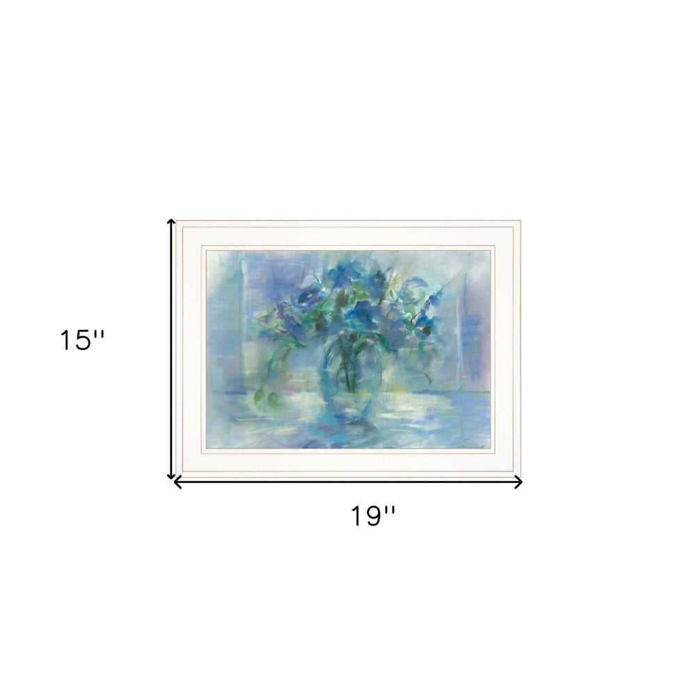 Susies Blue 2 White Framed Print Wall Art - Homeroots - Flyclothing LLC