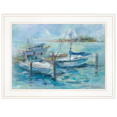 Dockside 2 White Framed Print Wall Art - Homeroots