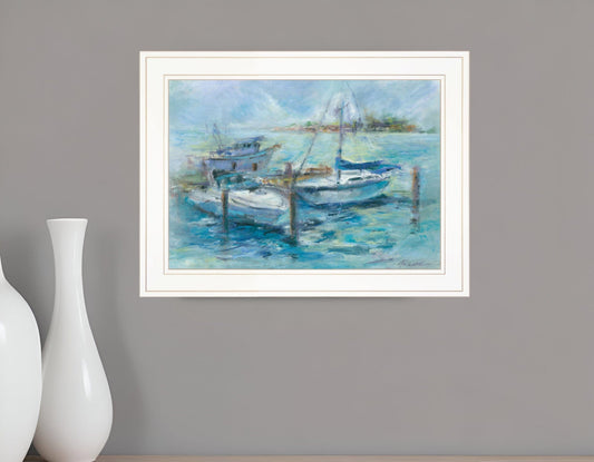 Dockside 2 White Framed Print Wall Art - Homeroots
