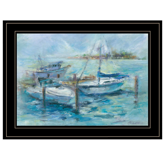 Dockside 3 Black Framed Print Wall Art - Homeroots