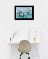 Dockside 3 Black Framed Print Wall Art - Homeroots - Flyclothing LLC