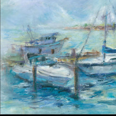 Dockside 3 Black Framed Print Wall Art - Homeroots