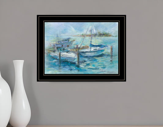 Dockside 3 Black Framed Print Wall Art - Homeroots