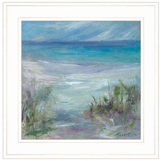 Blue Horizons 2 White Framed Print Wall Art - Homeroots