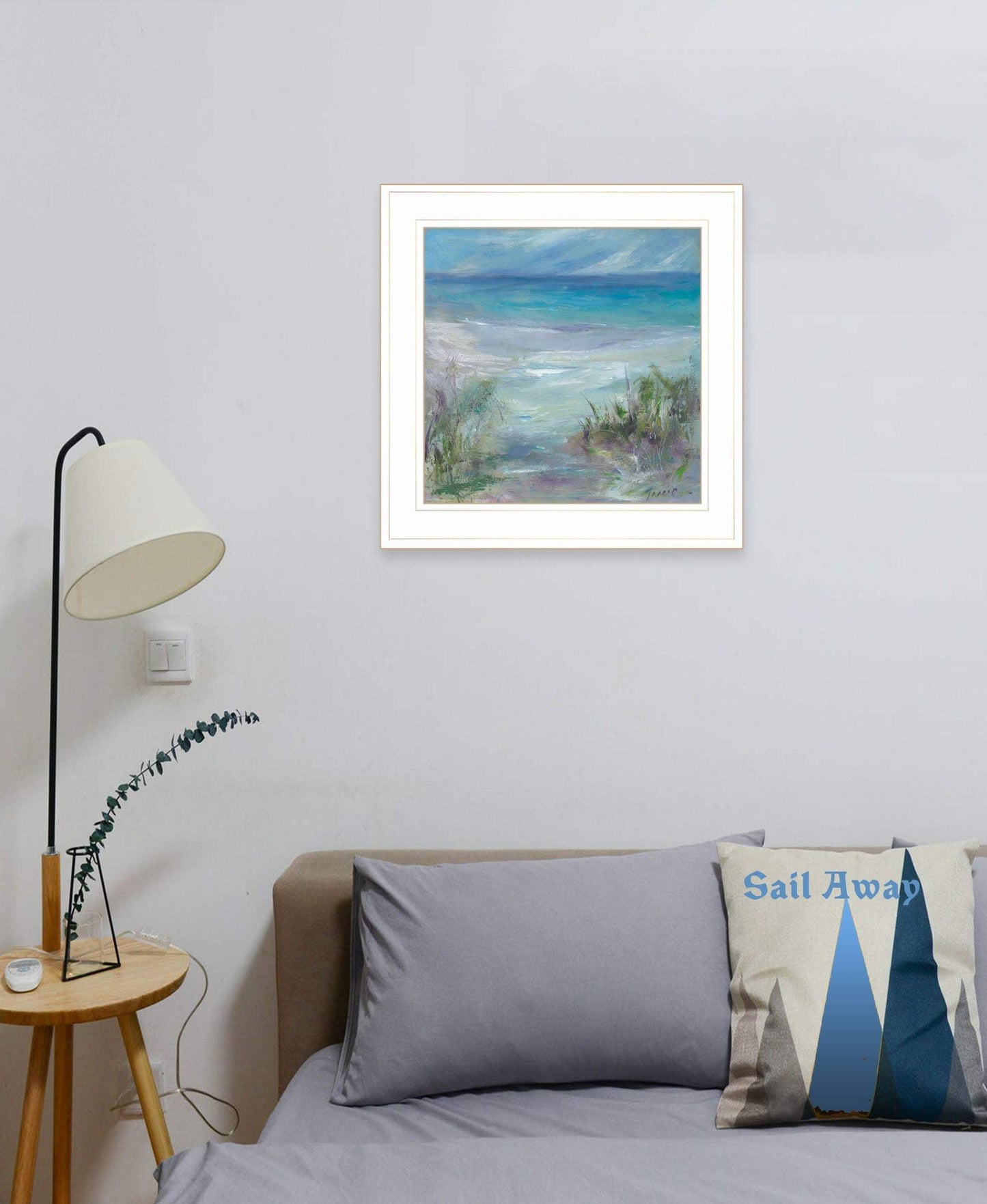 Blue Horizons 2 White Framed Print Wall Art - Homeroots - Flyclothing LLC