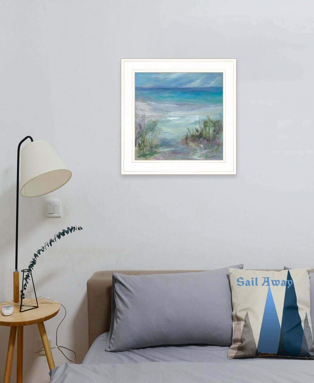 Blue Horizons 2 White Framed Print Wall Art - Homeroots - Flyclothing LLC