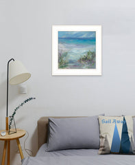 Blue Horizons 2 White Framed Print Wall Art - Homeroots