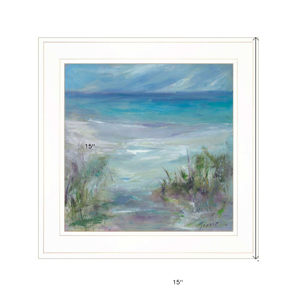 Blue Horizons 2 White Framed Print Wall Art - Homeroots - Flyclothing LLC