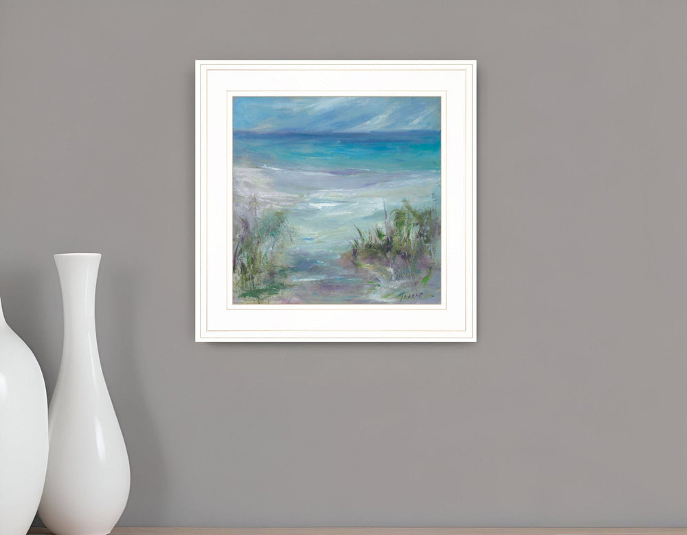 Blue Horizons 2 White Framed Print Wall Art - Homeroots